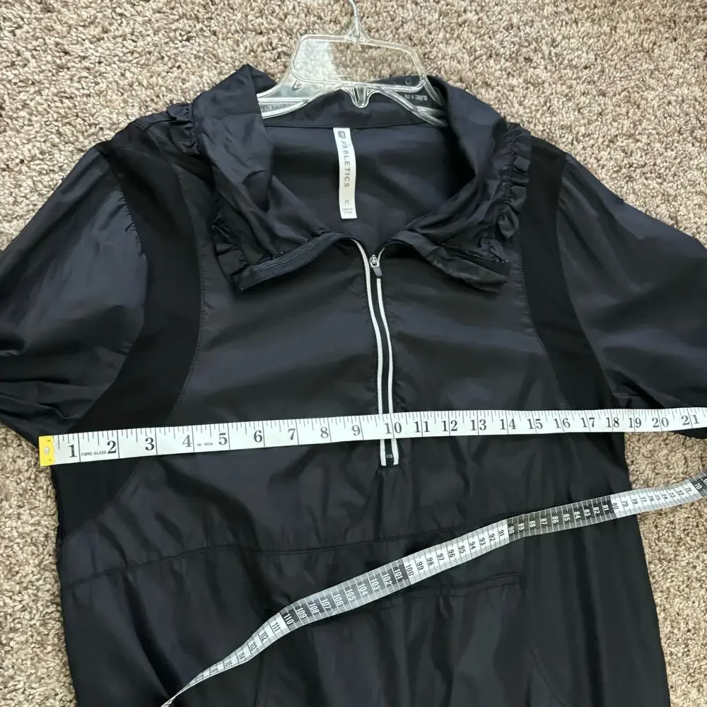 Fabletics Windbreaker Ziva Jacket Black Sz M Athletic Running